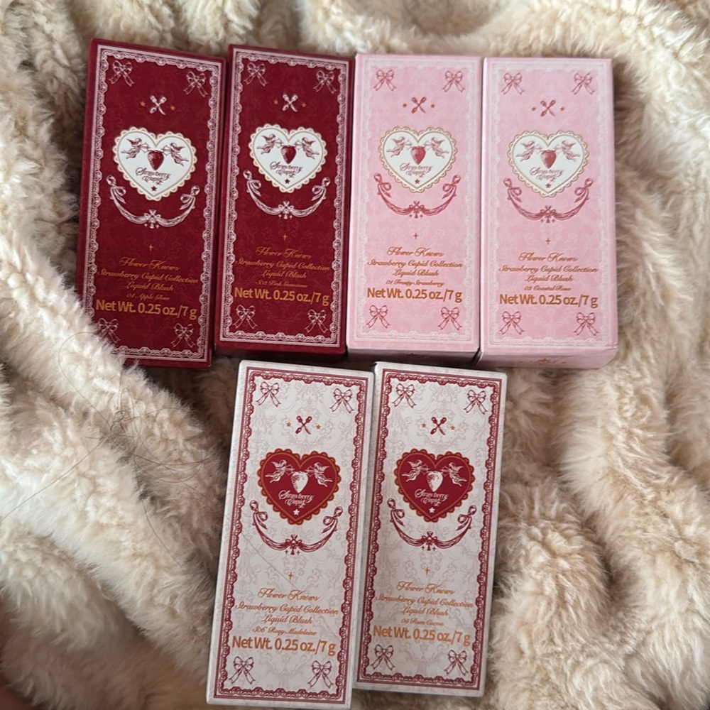 New flower knows cosmetics Strawberry Cupid All Day Glow Liquid Blush all shades